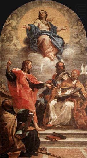 Carlo Maratti Assumption and the Doctors of the Church china oil painting image